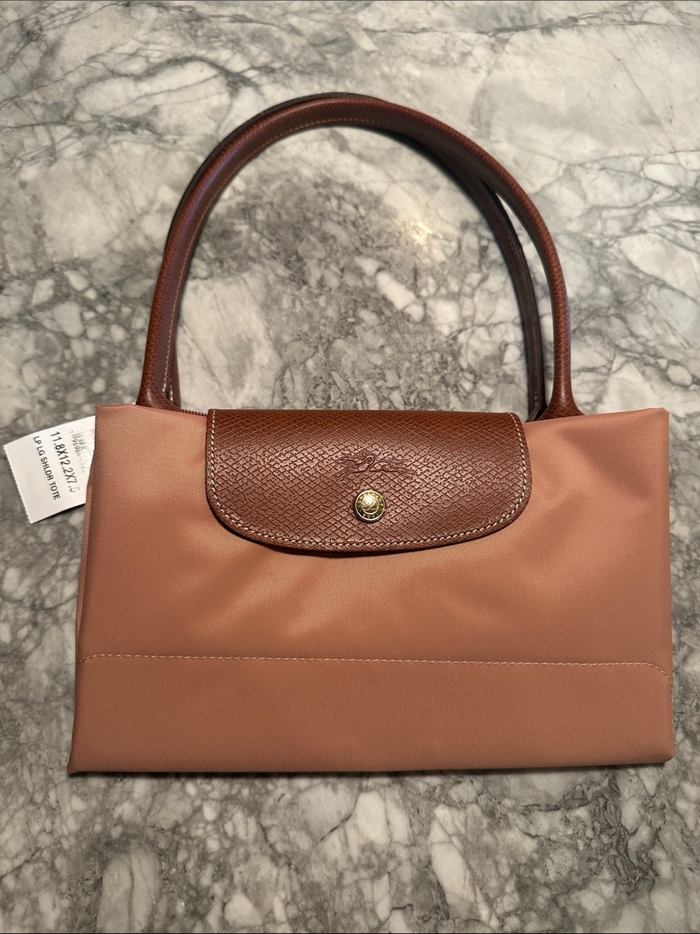 NWT Longchamp Le Pliage Large Shoulder Tote Pink Tea P96